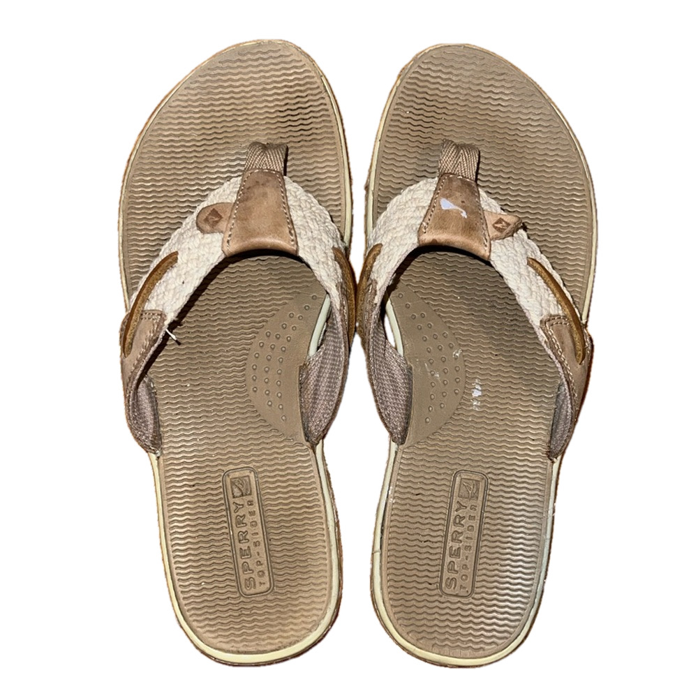 Women’s Tan & Beige Sperry’s Flip Flops
